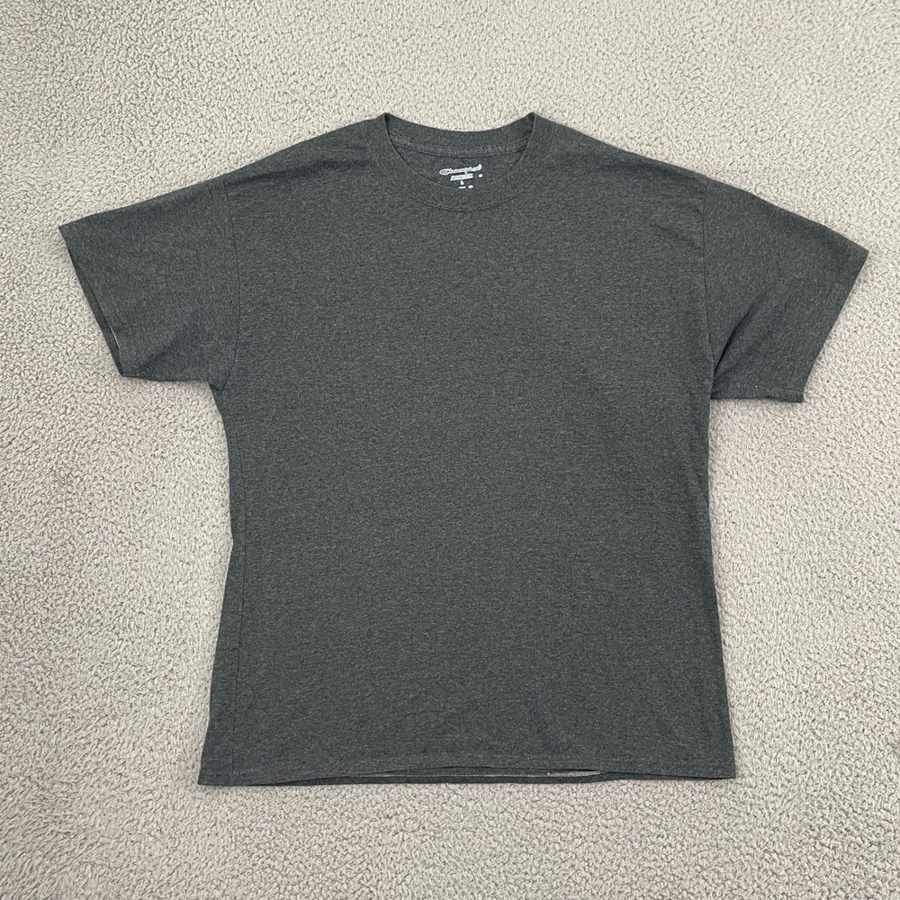 Champion Athletic Blank T-Shirt Men L Gray Lounge Basic Short Sleeve